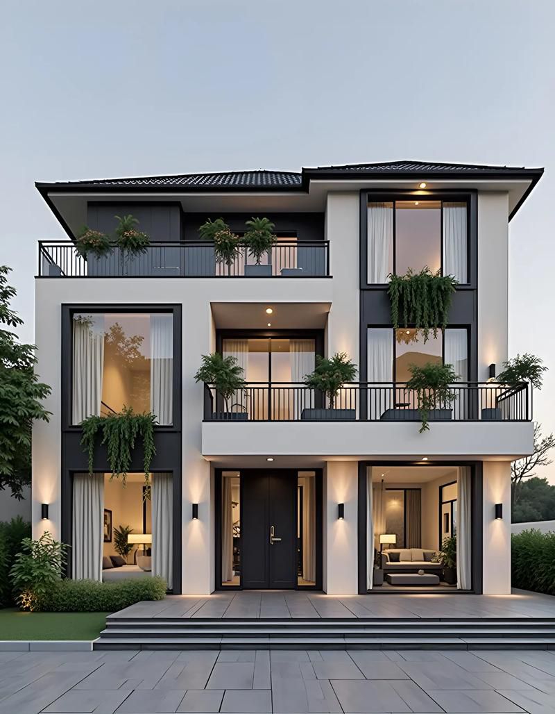 最新別墅設(shè)計(jì)(2025年最火三層新中式別墅top20出爐農(nóng)村人搶著建)